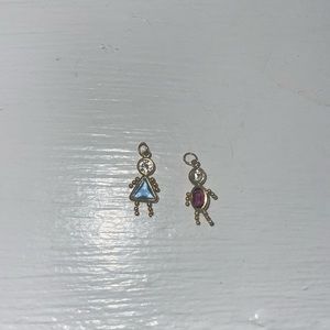 Boy and girl charms.